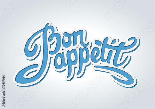 Bon appetit hand drawn lettering