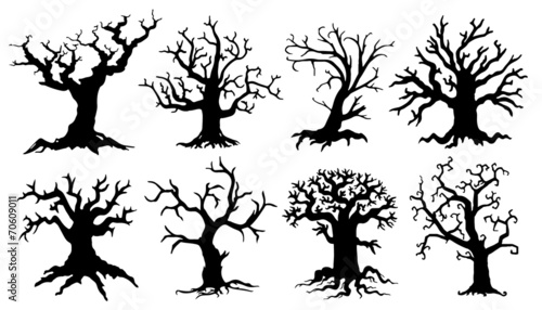 scary tree silhouettes