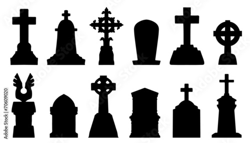 Fotografiet tombstone silhouettes