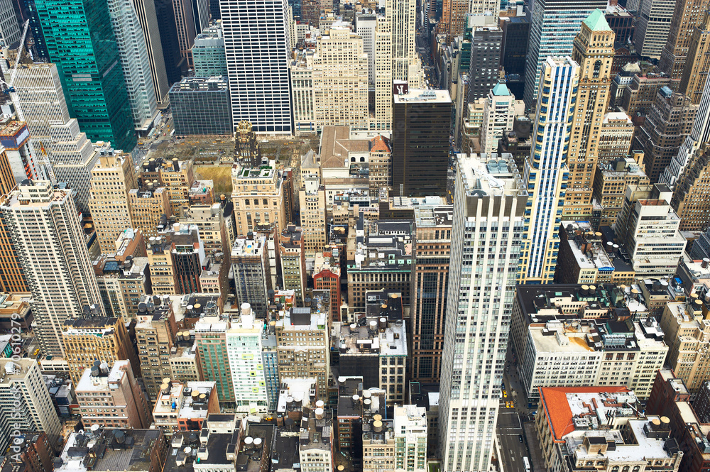 Fototapeta premium Widok na panoramę Manhattanu z Empire State Building