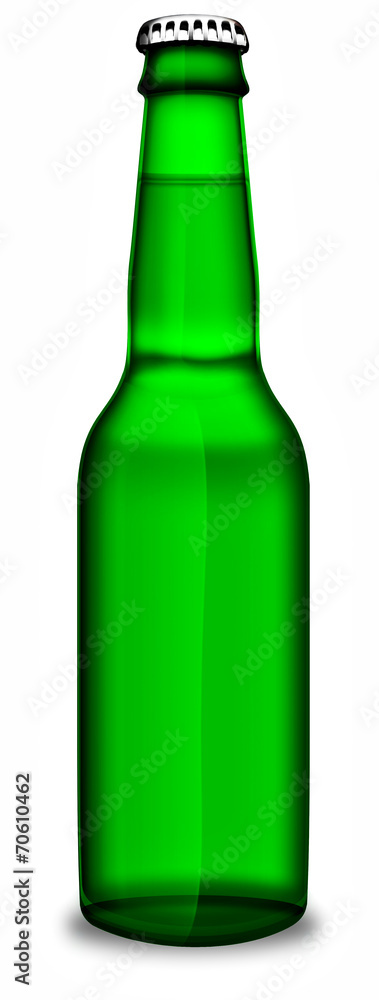 Bier, Bierflasche grün, freigestellt Bier, Bierflasche grün, freigestellt