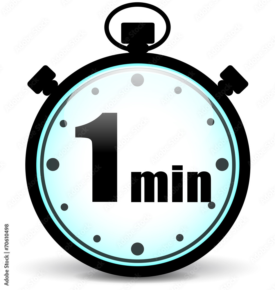 Vecteur Stock Vector one minute stopwatch | Adobe Stock