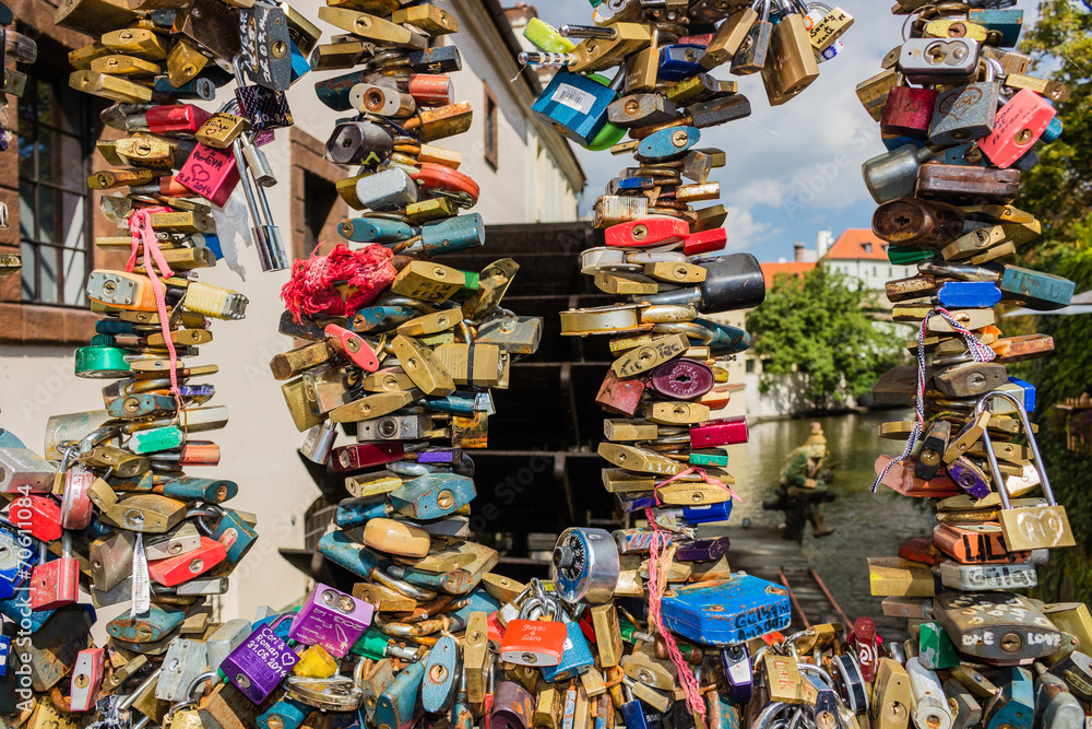 Obraz premium Padlocks in Prague