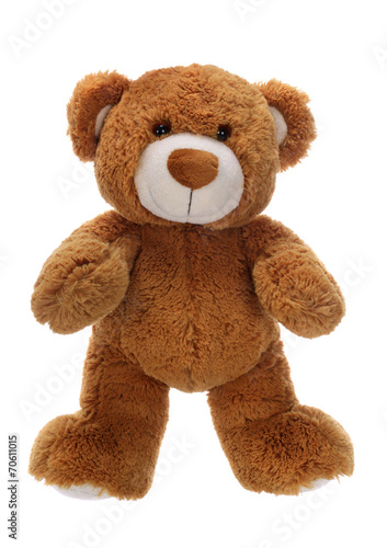 Sweet teddy bear on a white background