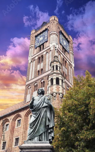 Obraz Rzeźba Mikołaja Kopernika w Toruniu.