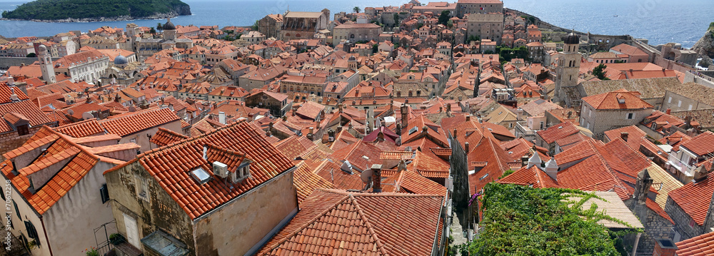 Obraz premium Panoramique de la ville de Dubrovnik en Croatie