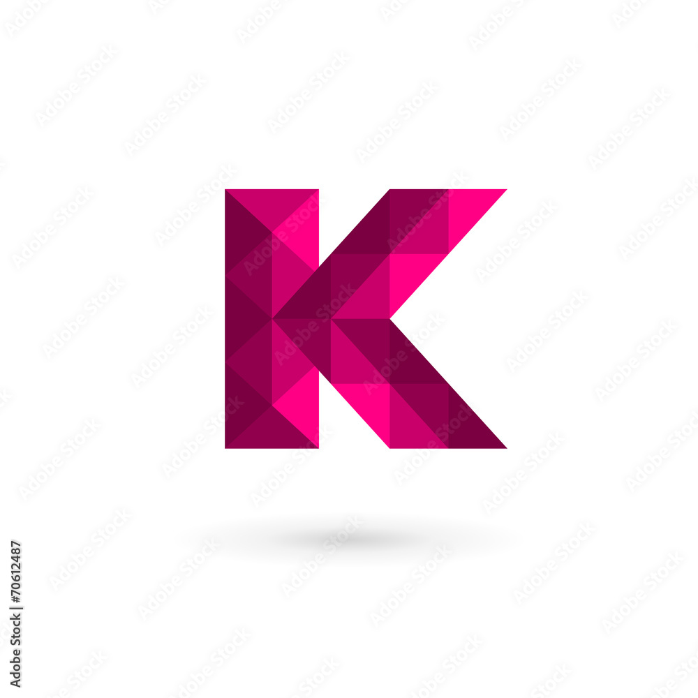 Mosaic letter K logo icon design template elements Mosaic letter K logo icon design template elements