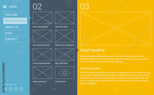 Modern minimal website layout - webdesign template