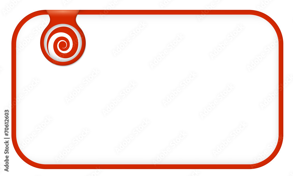 red text frame for any text with spiral red text frame for any text with spiral