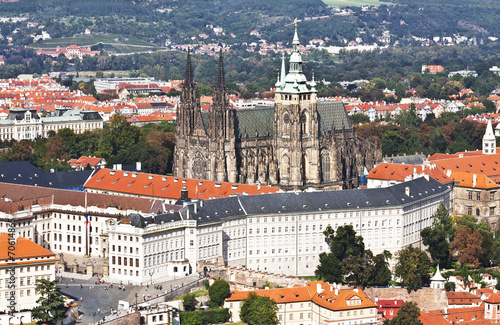The St. Vitus Cathedral. View from the top. Prague