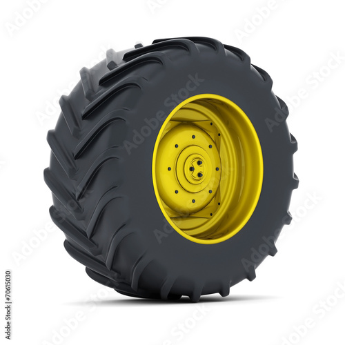 Tractor wheel isolated