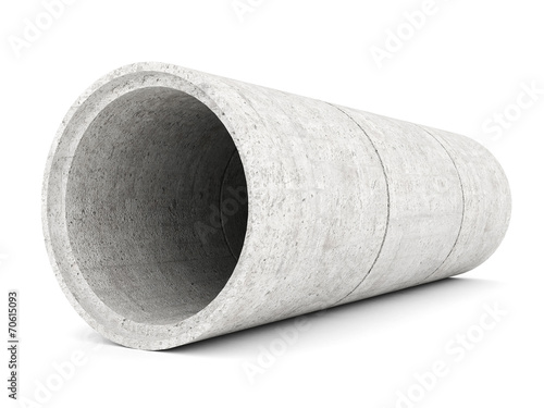 concrete pipes isolated
