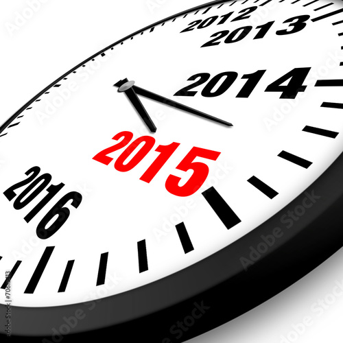 2015 New Year clock