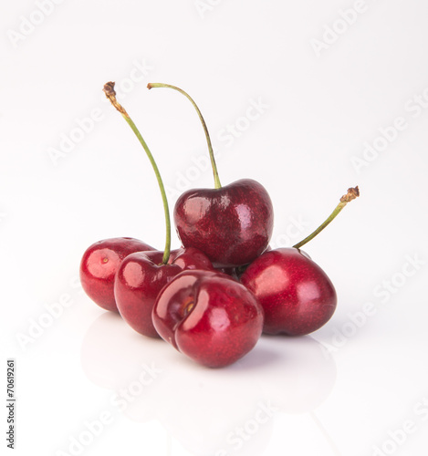 Fresh cherry berry on background