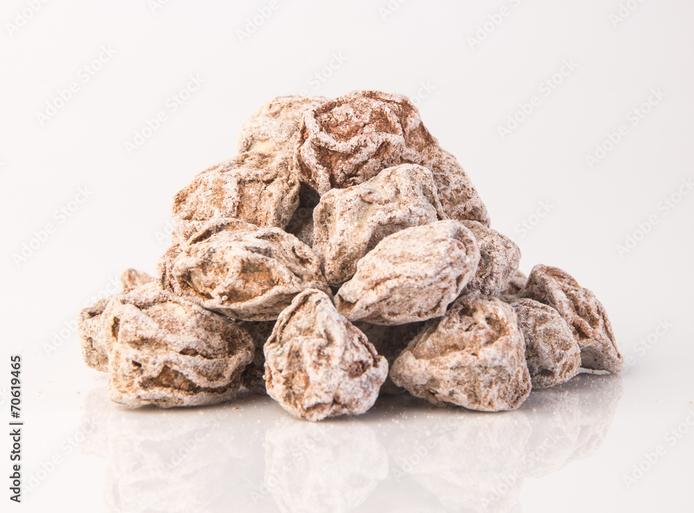 Salted Plum Tamarind Food Snack on a Background Salted Plum Tamarind Food Snack on a Background