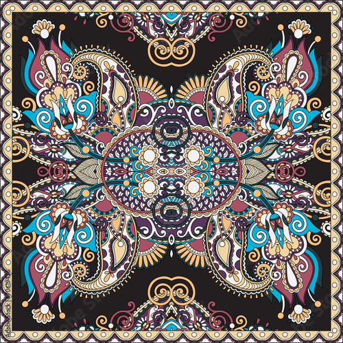 Traditional ornamental floral paisley bandanna