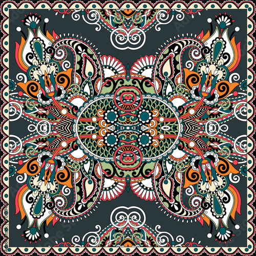 Traditional ornamental floral paisley bandanna