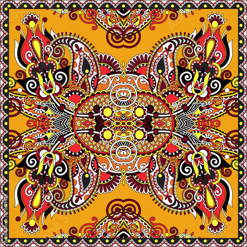 Traditional ornamental floral paisley bandanna