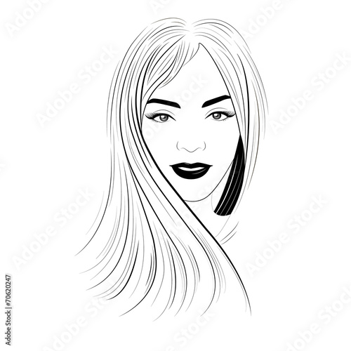 Beauty of women with long hair