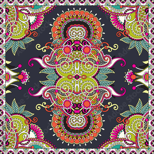 Traditional ornamental floral paisley bandanna
