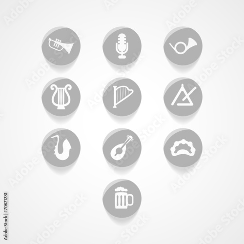 set musical instrument web icon
