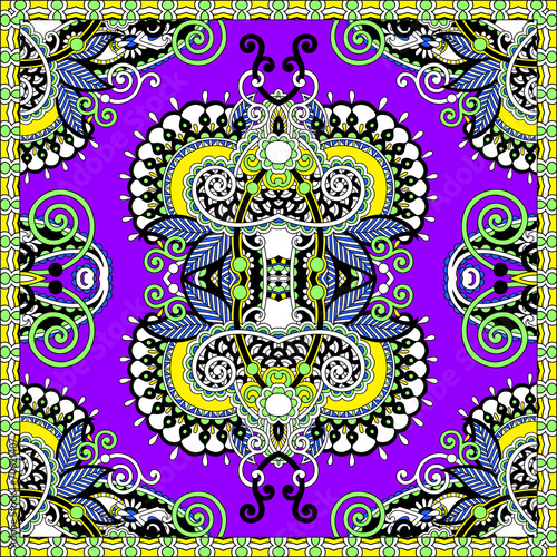 Traditional ornamental floral paisley bandanna