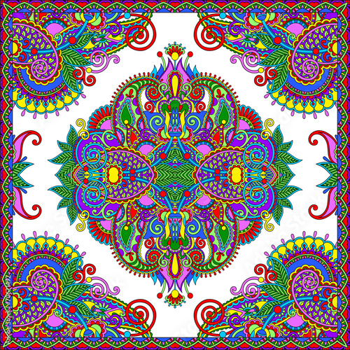 Traditional ornamental floral paisley bandanna