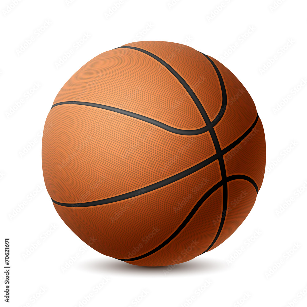 Fototapeta premium Basketball on white