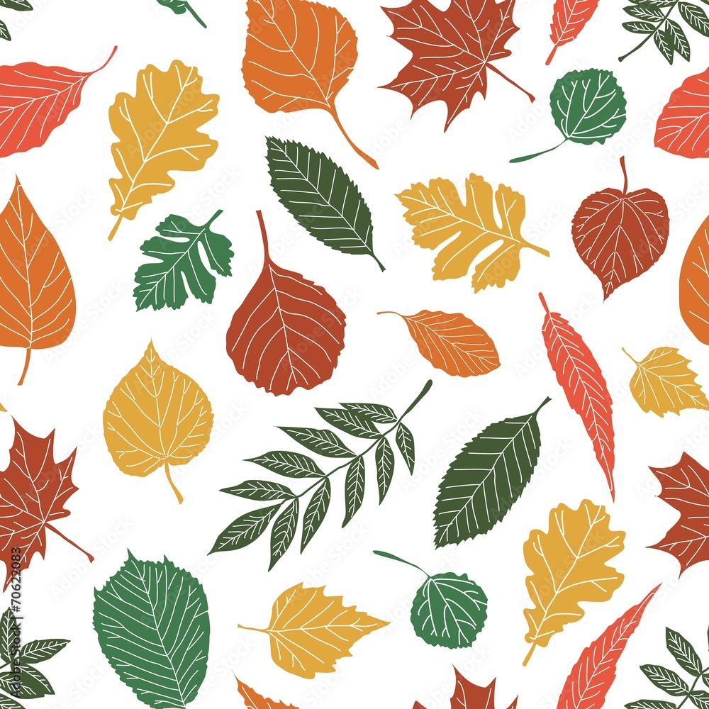 Seamless pattern with leaf, abstract leaf texture