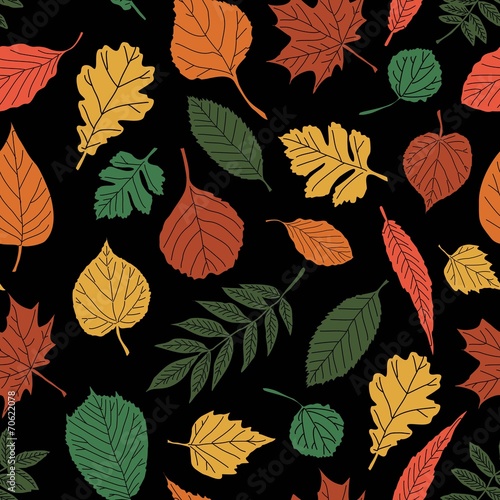 Seamless pattern with leaf, abstract leaf texture