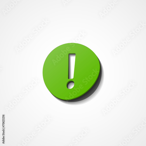 Exclamation mark web icon