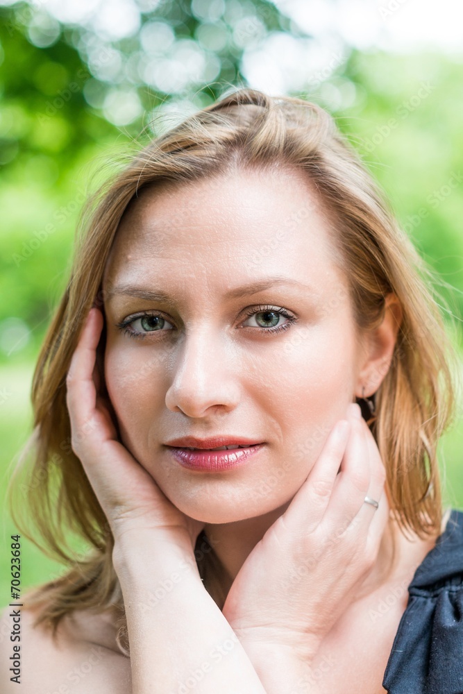 beautiful sexy woman on the nature