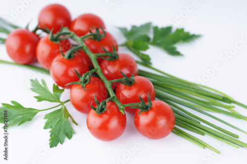cherry tomato, vegetables, green-stuff