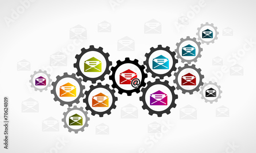 Emailing concept illustration