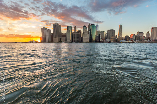 New York Downtown at Sunset