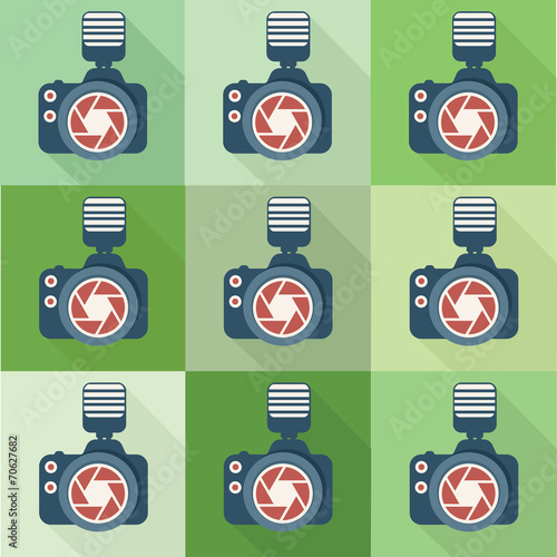 Camera flat icons design,clean vector