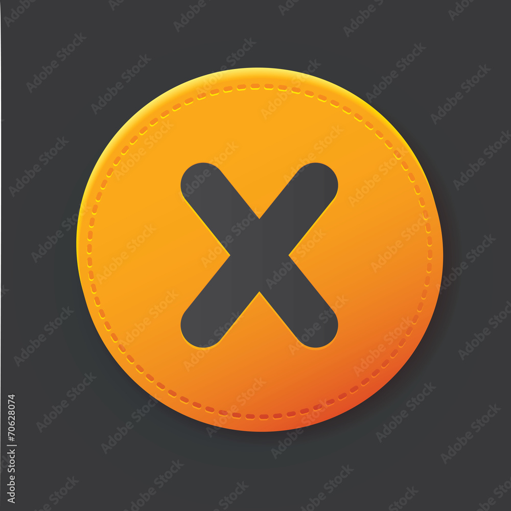 Fototapeta premium Cross button,clean vector