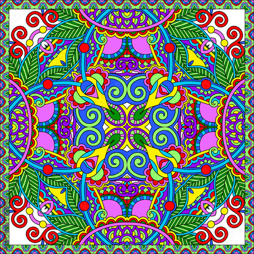 Traditional ornamental floral paisley bandanna