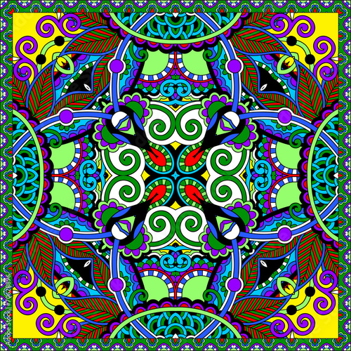 Traditional ornamental floral paisley bandanna