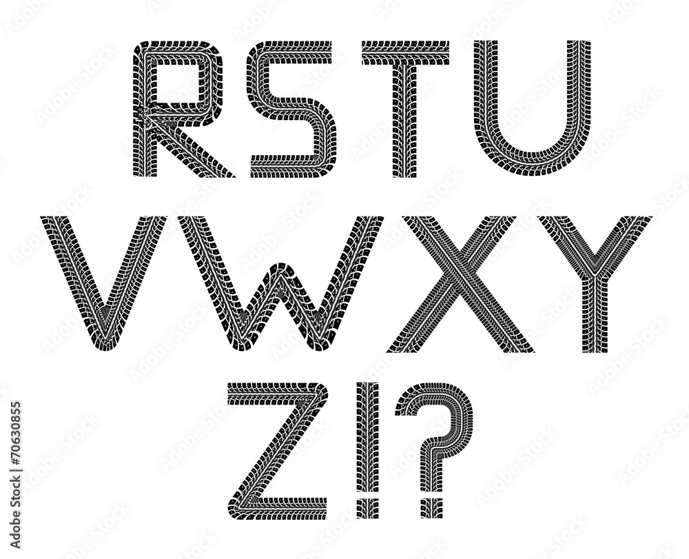 Tire tracks font Tire tracks font