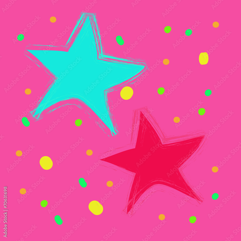 abstract bokeh colorful star on a pink background abstract bokeh colorful star on a pink background