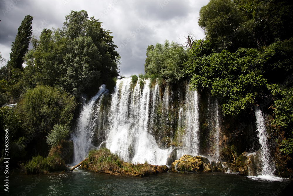 waterfalls of the Krka river in Krka national park in Croatia