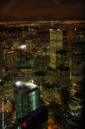 Canvas Print Top view of Toronto downtown