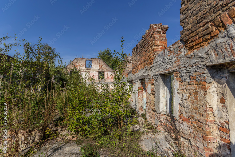 Destroyed building