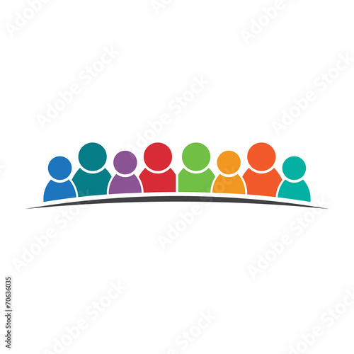 Eight people friends. Group of persons