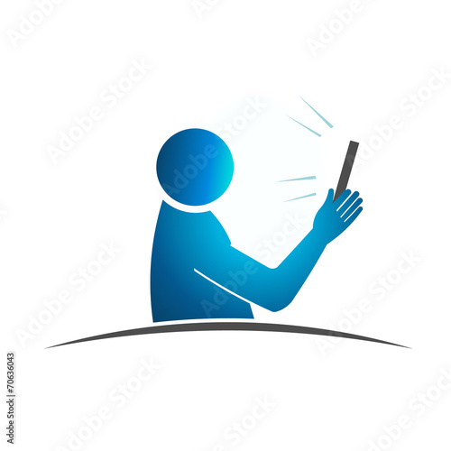 Close up Selfie. Concept of taking a self portrait