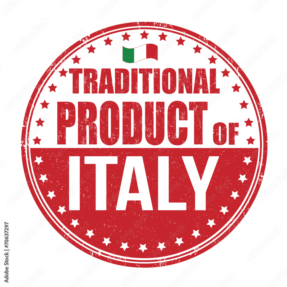 Traditional product of Italy stamp Traditional product of Italy stamp