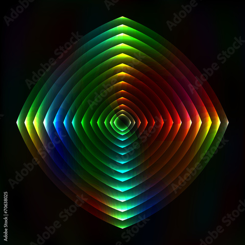 Colorful light figure abstract background - vector astral