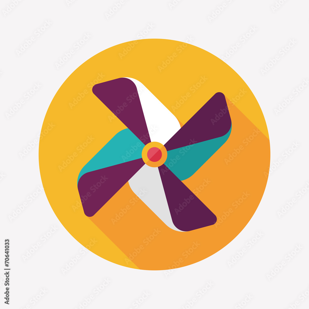 Windmill flat icon with long shadow Windmill flat icon with long shadow