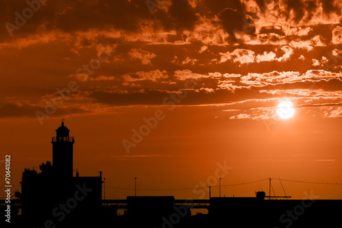 Silhouette of the pier Manfredonia (FG) Italy